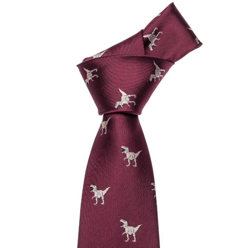 Dinosaur silk necktie set - Mens Ties & Handkerchiefs