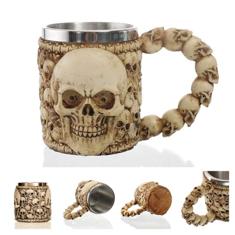 Retro Dragon Mug Skull - Ancient Cemetery - Mugs
