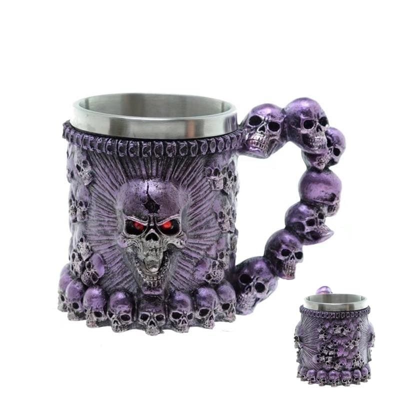 Retro Dragon Mug Skull - Blue Monster - Mugs
