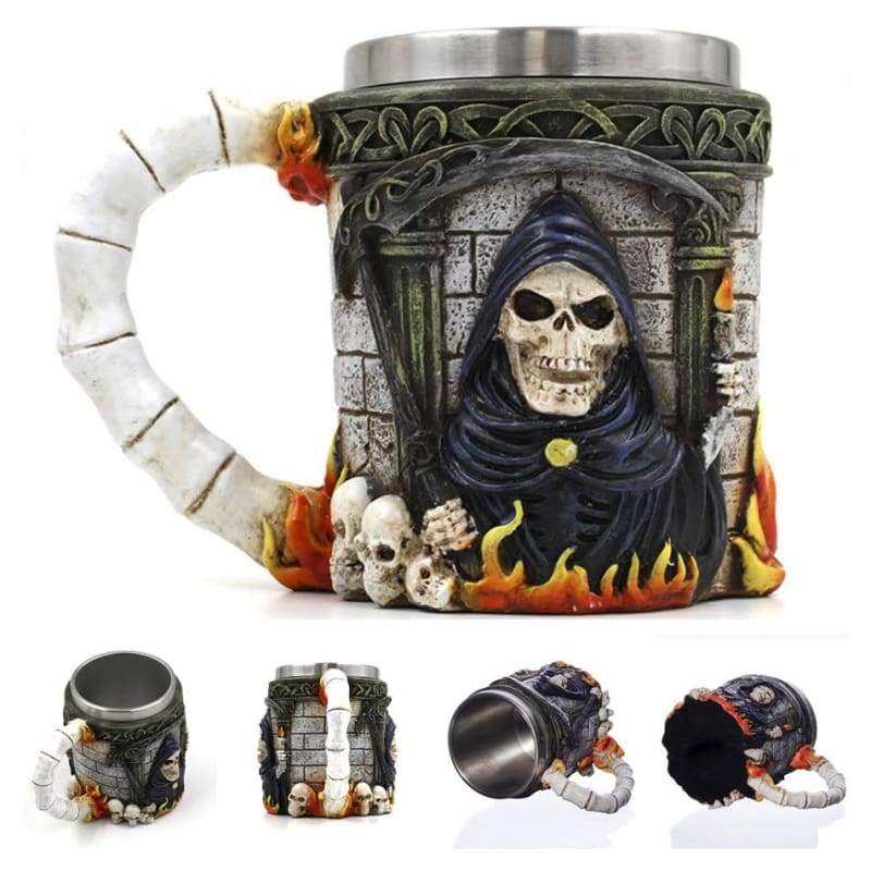 Retro Dragon Mug Skull - Death - Mugs