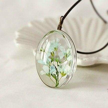 Dried Flower Necklace - style 2 - Pendant Necklaces