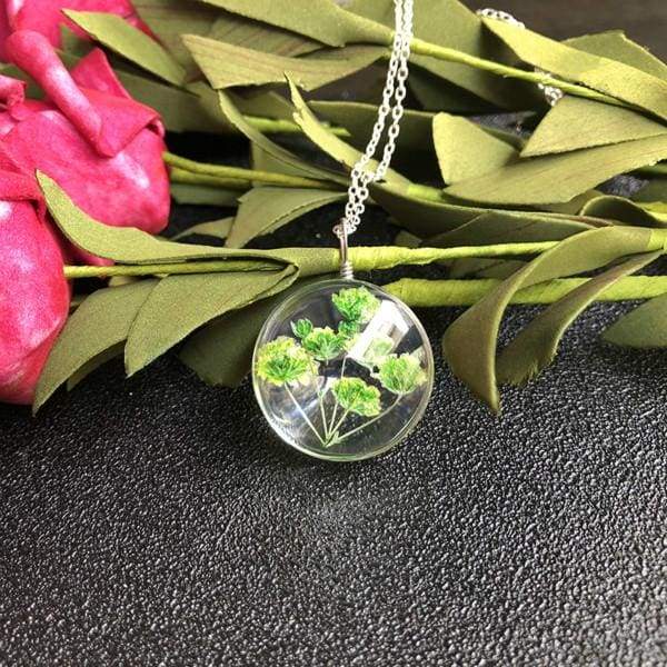 Dried Flower Necklace - style 7 - Pendant Necklaces