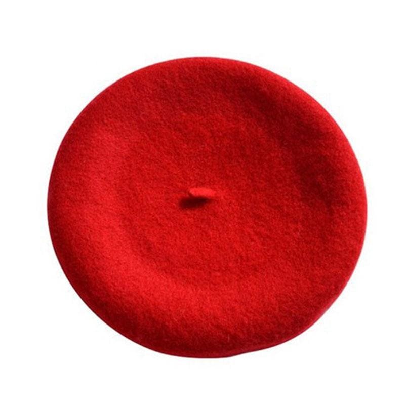 Elegant Beret Winter Bonnet Hats - Red - Berets
