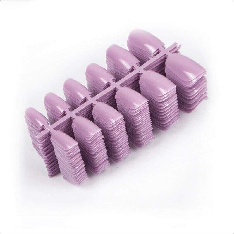 Fashion Full Cover Artificial False ABS Fake Nail Tips - 13 Light Purple - False Nails
