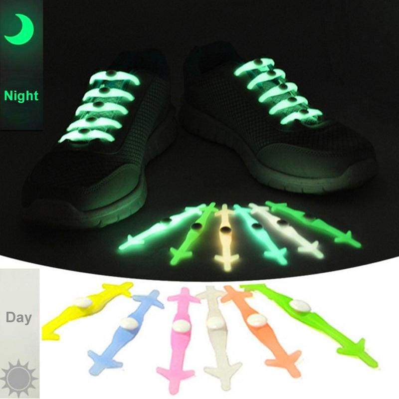Fashion Unisex Athletic Silicone Running Shoe Lace ( 12 pcs/Set ) Shoelaces