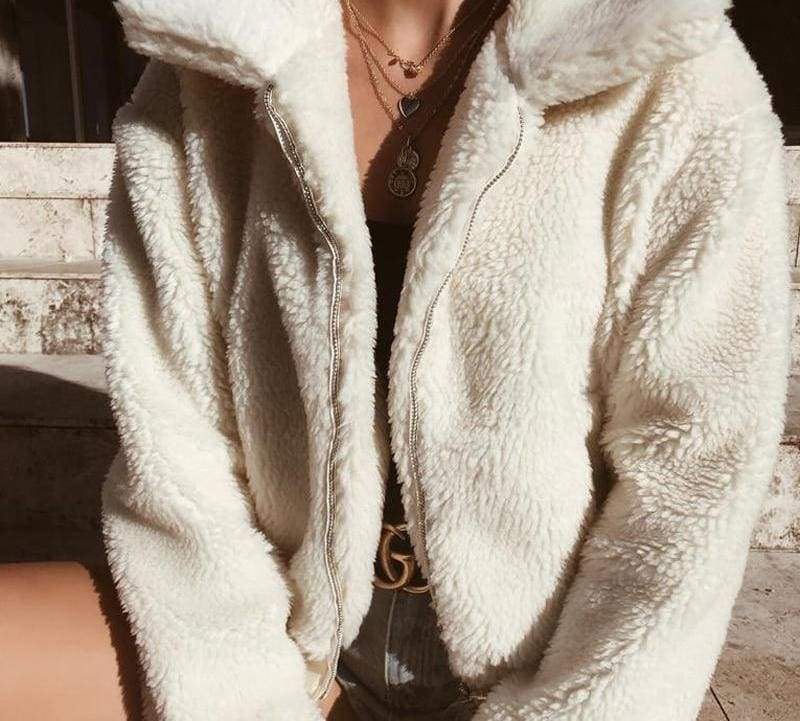 Fleece Fur Coat Just For You - Basic Jackets