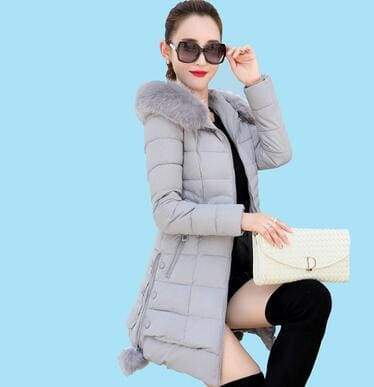 Fur Parkas Women Coat Just For You - gray / M - Women Coat