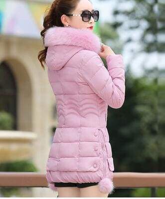 Fur Parkas Women Coat Just For You - pink / M - Women Coat