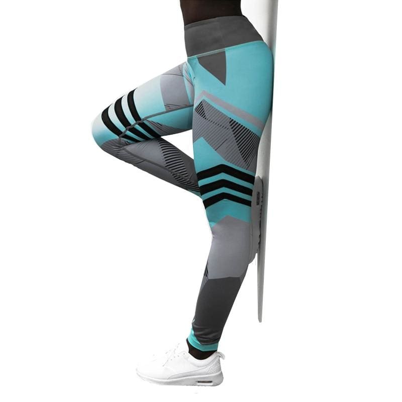 Geometric Leggings Just For You - Blue / S - Yoga Pants