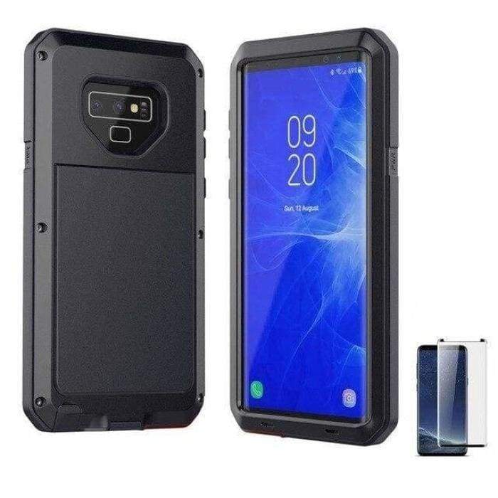 Glass Film+ Full Protective luxury doom armor Case Metal Case Samsung - Black / for Samsung S8 - Fitted Cases