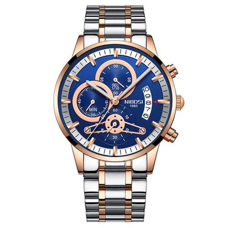 Gold And Black Luxury Sports Watches - rose blue - Quartz Watches