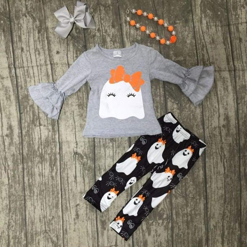 Halloween Ghost Print Cotton Pant - 2T - Clothing Sets