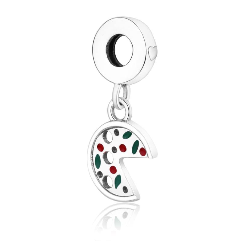 Heart Feather Dangle Charm Fits Original Pandora Charm Bracelet - A10 - Beads