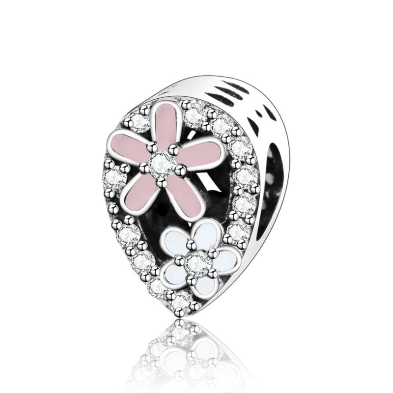 Heart Feather Dangle Charm Fits Original Pandora Charm Bracelet - A25 - Beads
