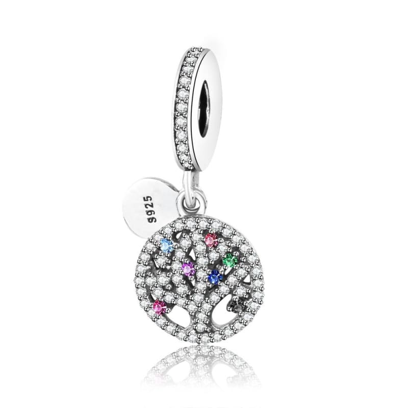 Heart Feather Dangle Charm Fits Original Pandora Charm Bracelet - A26 - Beads