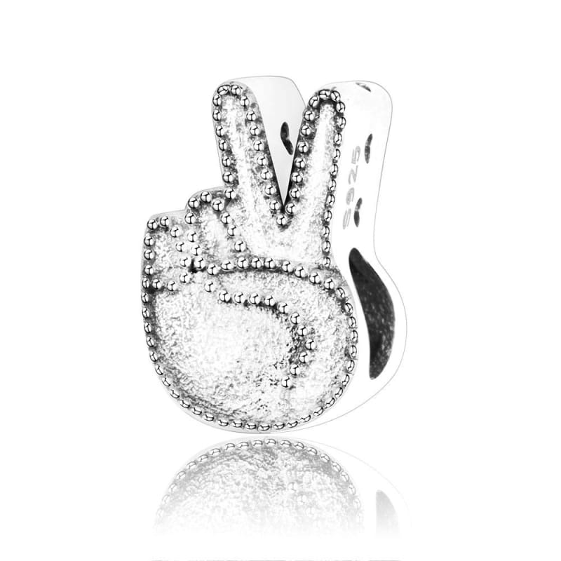Heart Feather Dangle Charm Fits Original Pandora Charm Bracelet - A3 - Beads