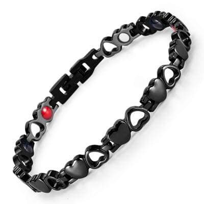 Heart Shape Magnetic Therapy Bracelet - BK bracelet - Chain & Link Bracelets