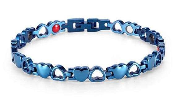 Heart Shape Magnetic Therapy Bracelet - BL + Tool SET - Chain & Link Bracelets