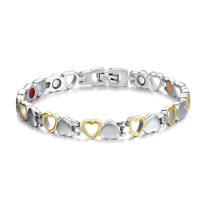 Heart Shape Magnetic Therapy Bracelet - bracelet - Chain & Link Bracelets