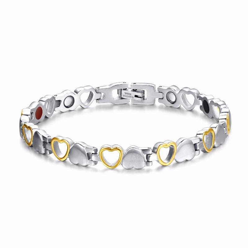 Heart Shape Magnetic Therapy Bracelet - Chain & Link Bracelets