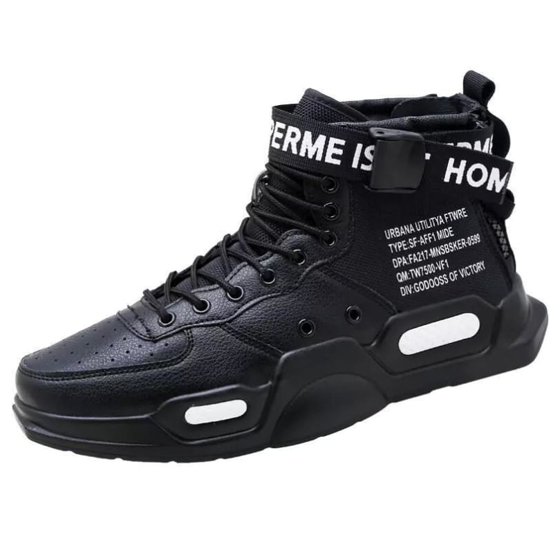 High-top Sneakers Mens Cotton Shoes - Black 18119 / 39 - Sneakers shoes