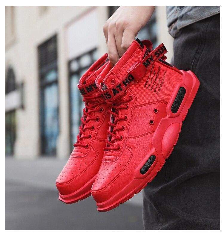 High-top Sneakers Mens Cotton Shoes - Red 18119 / 40 - Sneakers shoes