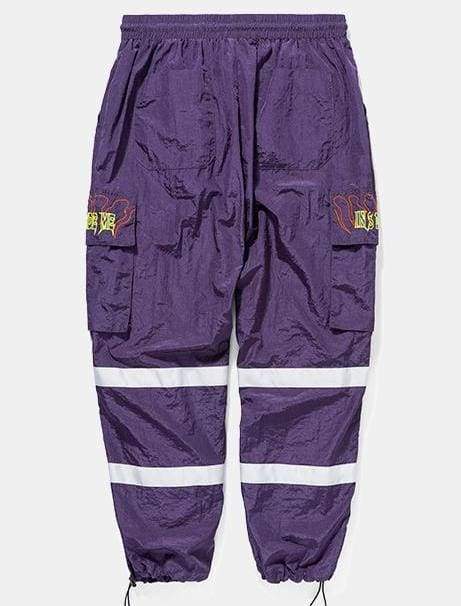 Hip hop wind pants - purple / L - Sweatpants