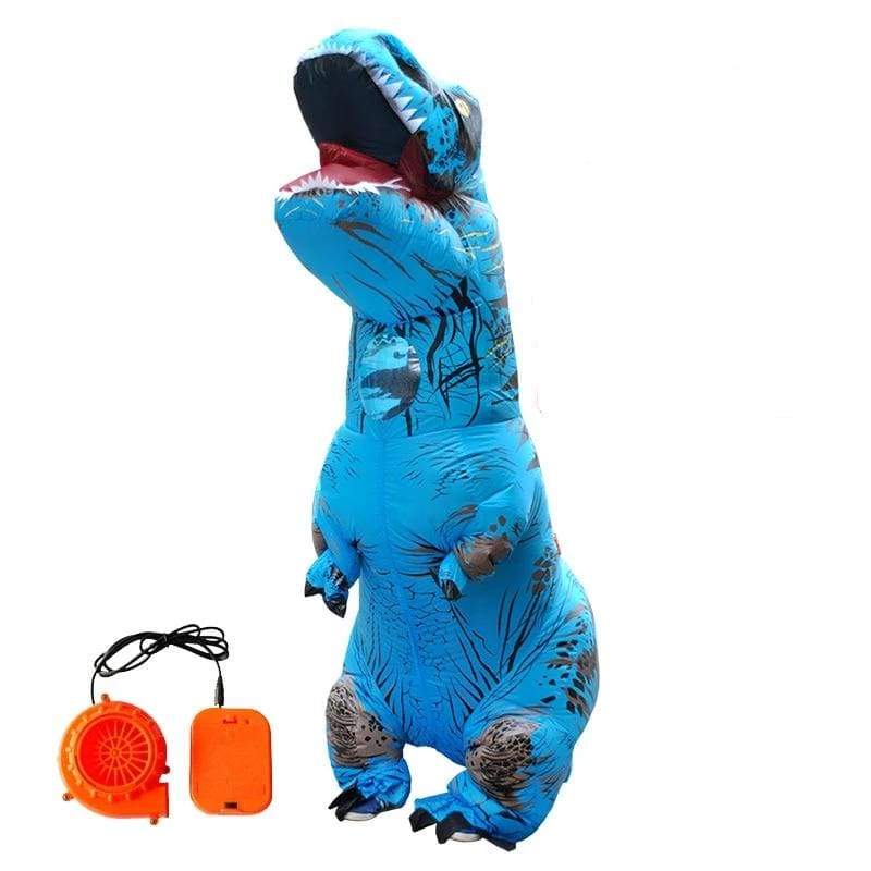 Inflatable Costume Dinosaur - blue adult - Fancy Dress Costume