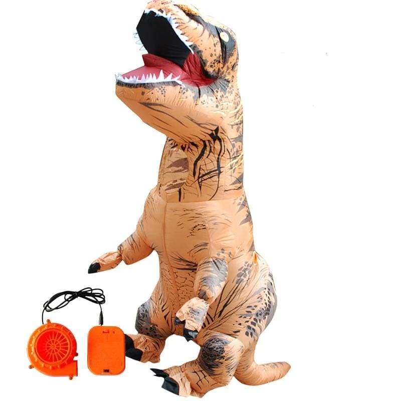 Inflatable Costume Dinosaur - brown adult - Fancy Dress Costume