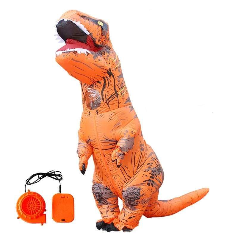 Inflatable Costume Dinosaur - orange adult - Fancy Dress Costume