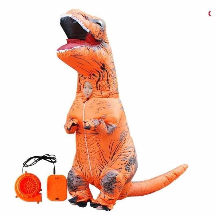 Inflatable Costume Dinosaur - orange kids - Fancy Dress Costume
