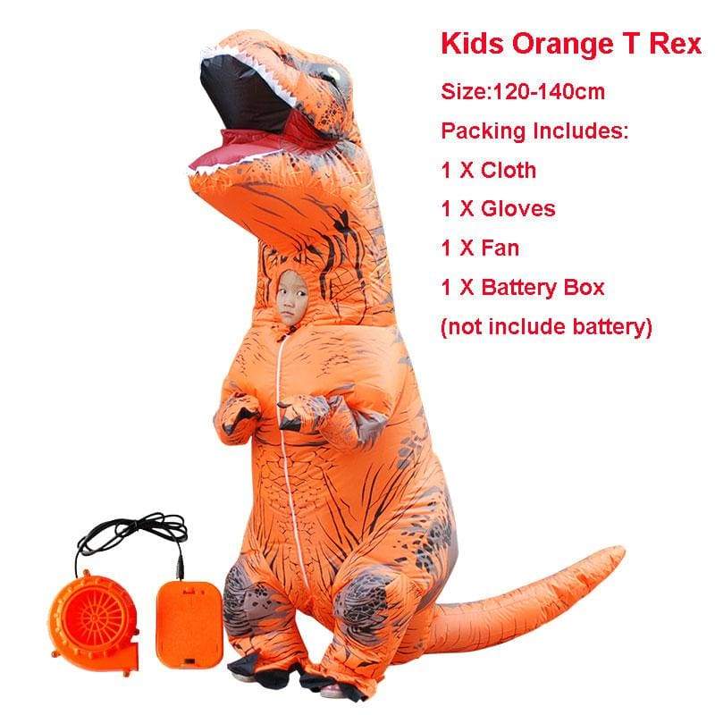 Inflatable Costume Dinosaur - orange kids - Fancy Dress Costume