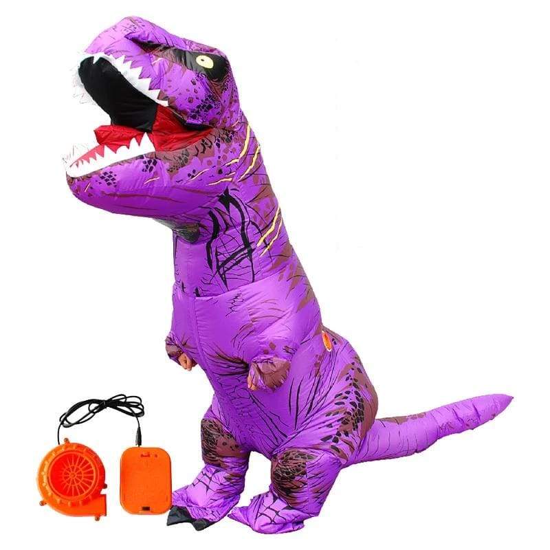 Inflatable Costume Dinosaur - purple adult - Fancy Dress Costume