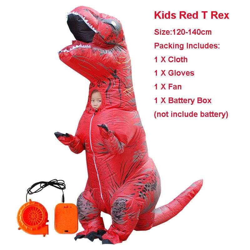 Inflatable Costume Dinosaur - red kids - Fancy Dress Costume