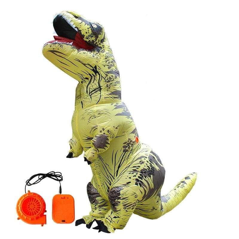 Inflatable Costume Dinosaur - yellow adult - Fancy Dress Costume