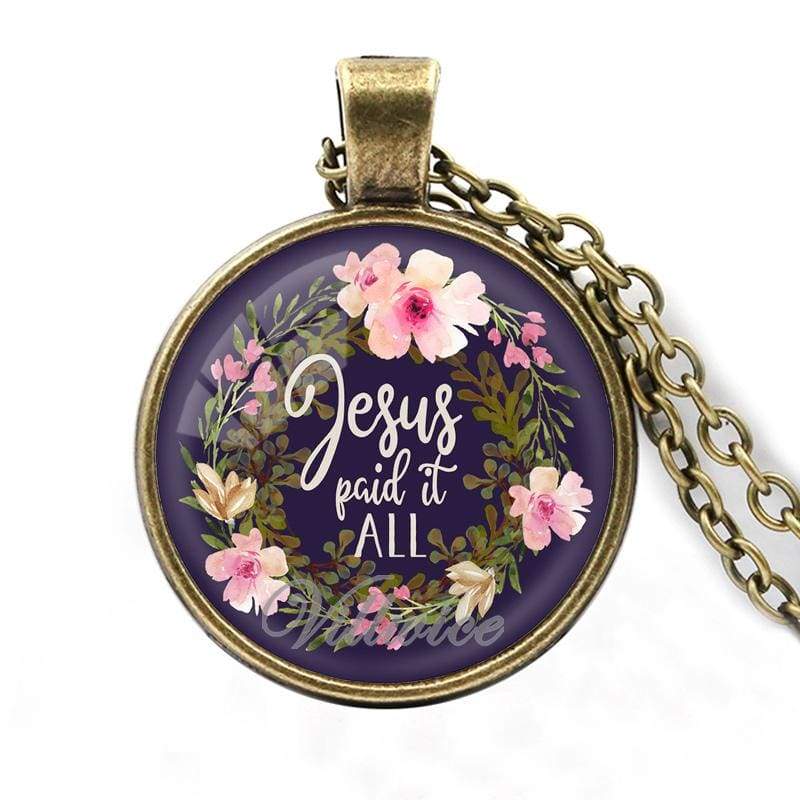 Jesus paid it all necklace - Pendant Necklaces