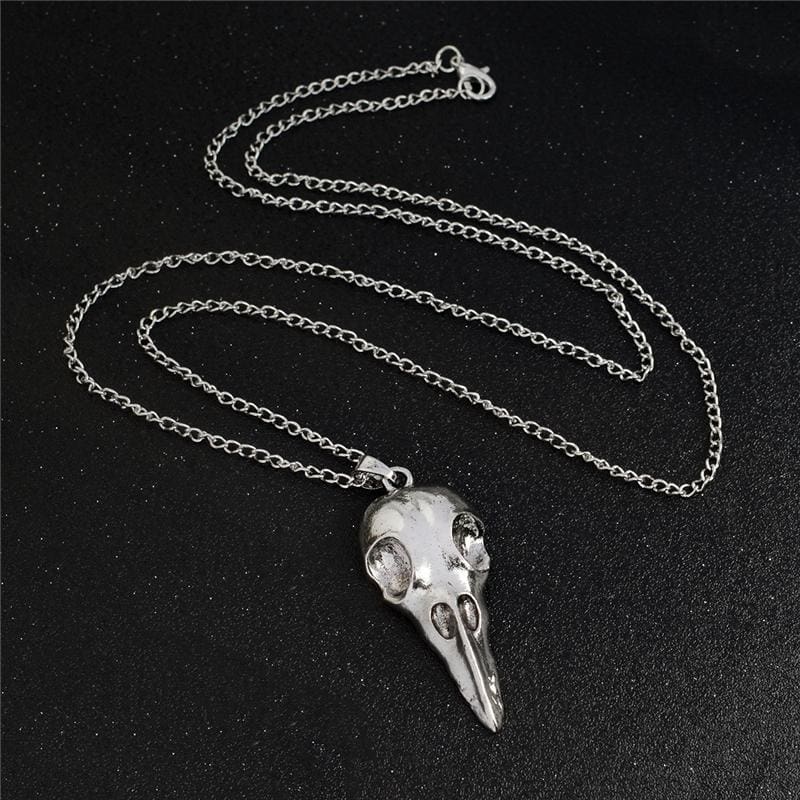Lazy Raven Skull Necklace - Pendant Necklaces