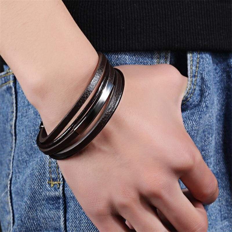 leather bracelet with Name - ID Bracelets