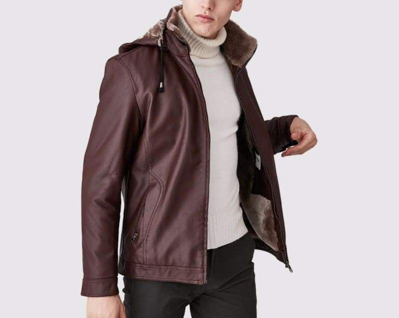 Leather Jackets Fur Hooded - Faux Leather Coats