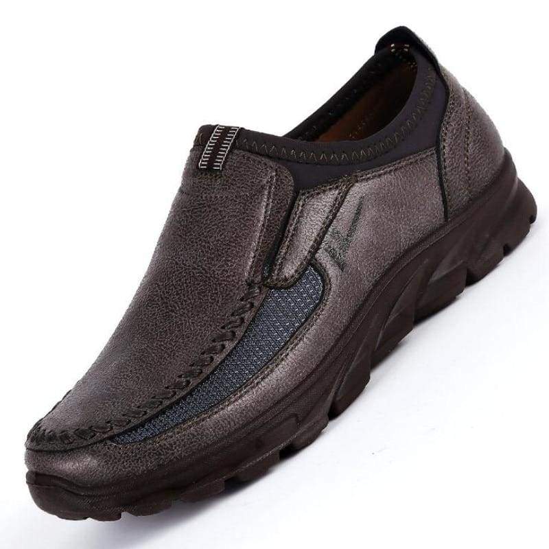 Leather loafers slip-on - Widen Gray / 6 - Running Shoes