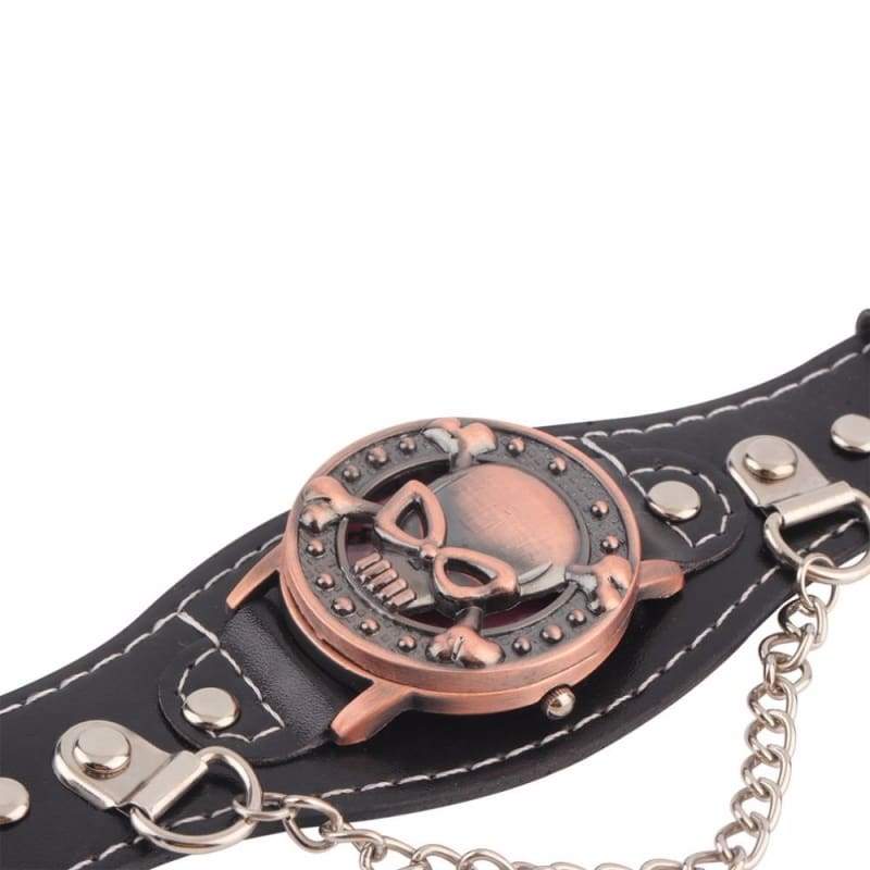Leather Skull Watch Strap - Lovers Watches