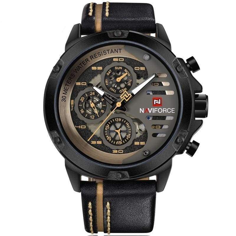 Leather Sports Wrist Watch for Men - Quartz Watches