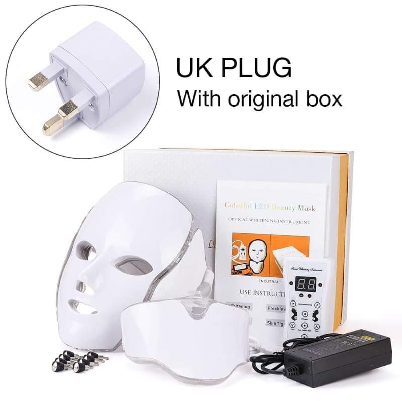 LED Light Therapy Mask - UK Plug with box - Face Skin Care Tools