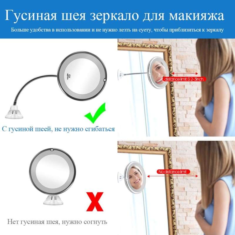 LED Mirror Makeup Mirror - Makeup