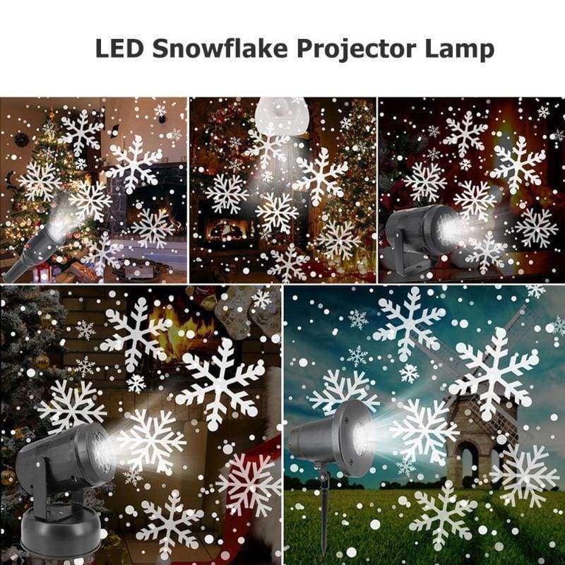 LED Snowflake Projector Lights for Christmas