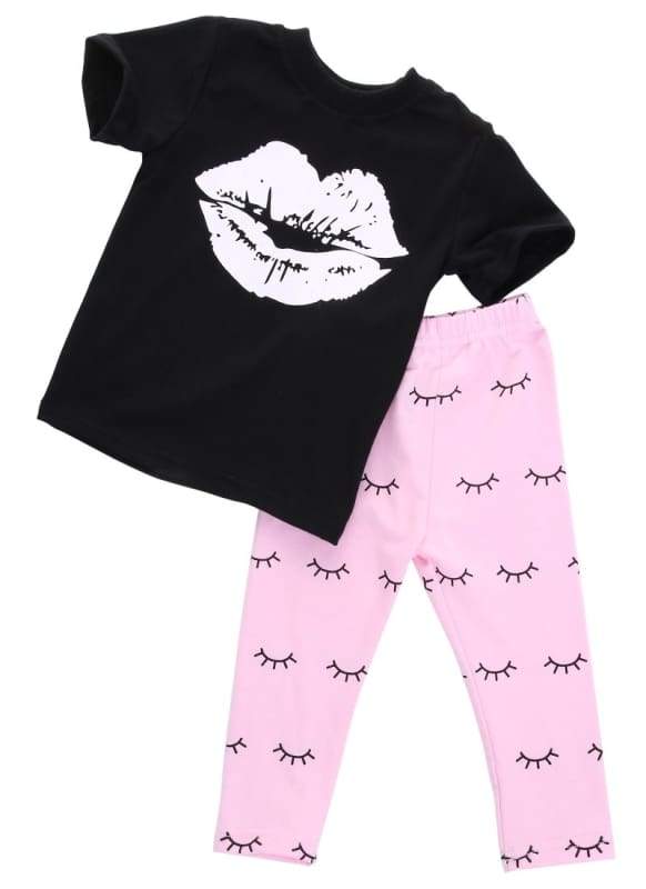 Lip-kiss toddler clothing set - Clothing Sets