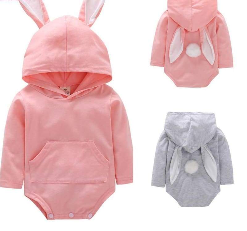 Little Bunny Hooded Onesie - Bodysuits