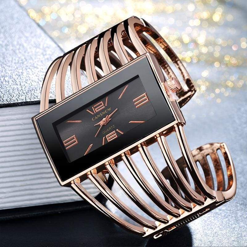 Luxury Fashion Watch Rose Gold Bangle Bracelet - Womens Watches