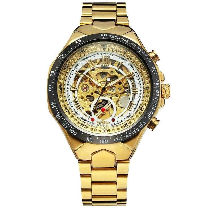 Luxury Retro Design Mechanical Watches - GOLD WHITE - Mechanical Watches