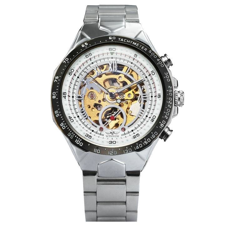 Luxury Retro Design Mechanical Watches - SILVER WHITE GOLD - Mechanical Watches